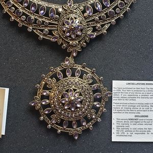 Heidi Daus French twist necklace/pin combination